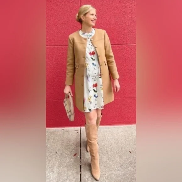 ❌SOLD❌Tuckernuck Royal Shirt Dress. Fresh Buds floral print. 3/4 sleeve. Size S. - Picture 1 of 10